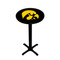 Iowa Hawkeyes Pub Table - Black Pedestal with Black Tabletop Iowa Hawkeyes Pub Table - Black Pedestal with Black Tabletop