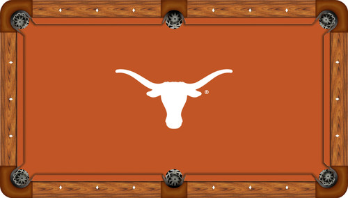 Texas Longhorns "White Longhorn on Burnt Orange" Billiard Table Felt - Recreational