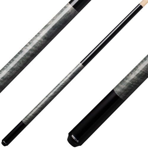 Koda KD23 Pool Cue - Sleek Black with Gray Curly Maple Decal Wrap
