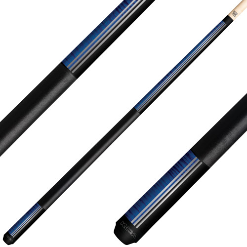 KODA KD29BL Pool Cue - Split Design Black and Blue Decal