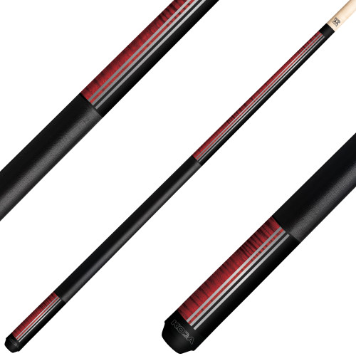KODA KD29RD Pool Cue - Split Design Black and Red Decal