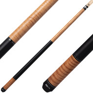 Koda KD30 Pool Cue - Natural Curly Maple with Black Irish Linen Wrap