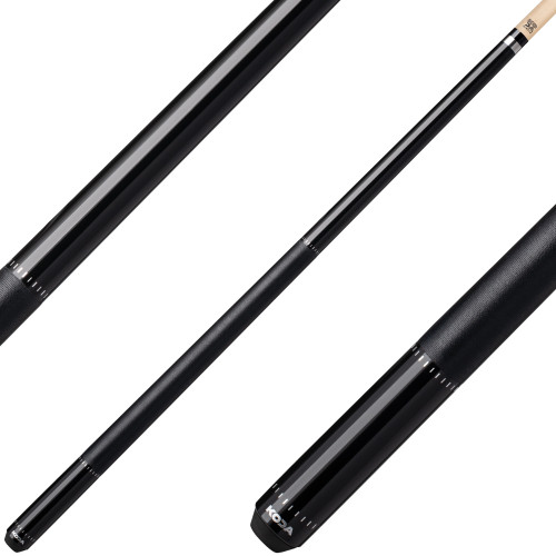 Koda KD33 Pool Cue - Black Stained Curly Maple with Black Irish Linen Wrap