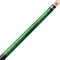 Koda KD34 Pool Cue - Green Stained Curly Maple with Black Irish Linen Wrap