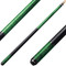 Koda KD34 Pool Cue - Green Stained Curly Maple with Black Irish Linen Wrap