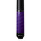 Koda KD35 Pool Cue - Purple Stained Curly Maple with Black Irish Linen Wrap