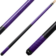 Koda KD35 Pool Cue - Purple Stained Curly Maple with Black Irish Linen Wrap