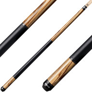 Koda KD38ZW Pool Cue - Natural Zebrawood with Black Irish Linen Wrap