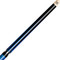 KODA KD46BL No Wrap Pool Cue with Six-Point Black and Blue Graphic