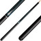 KODA KD47BL Pool Cue Matte Black with Four Blue Points and Silver Diamond Overlays - Simulated Wrap