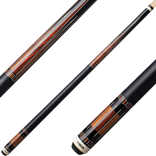 KODA KD50 Pool Cue - Eight Point Cocobolo and Bocote Graphic - Irish Linen Wrap