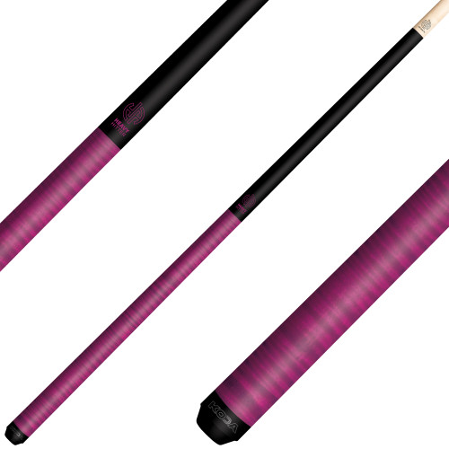 KODA KDHCPK "Heavy Hitter" Jump Break Pool Cue - Matte Pink Curly Maple
