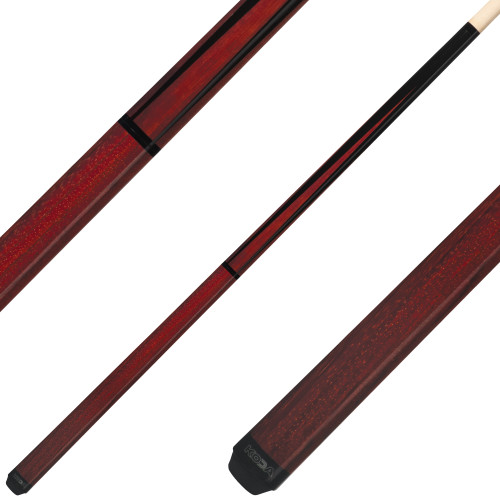 KODA KDJB10 Three-Piece Jump-Break Pool Cue - Four-Prong Matte Black Forearm and True Rengas - No Wrap