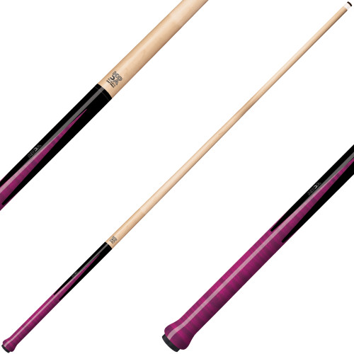 KODA KDJPPK Two-Piece Jump Pool Cue - Four-Prong Black-and-Pink Forearm - No Wrap