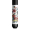 KODA KDV20WH Pool Cue Glossy White with Tattoo-Inspired Hearts, Roses, Butterflies, Birds and 8 Ball Graphic Overlay - Irish Linen Wrap