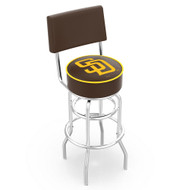 San Diego Padres 30" Double Ring Chrome Swivel Counter Stool