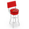 St. Louis Cardinals 30" Double Ring Chrome Swivel Counter Stool St. Louis Cardinals 30" Double Ring Chrome Swivel Counter Stool
