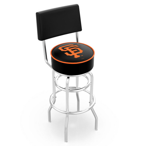 San Francisco Giants 30" Double Ring Chrome Swivel Counter Stool