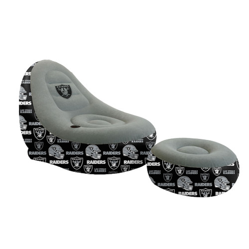 Las Vegas Raiders Pegasus Tonal Logo Inflatable Chair & Ottoman