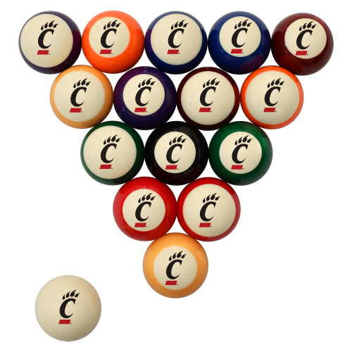 Cincinnati Bearcats Billiard Ball Set - Standard Colors