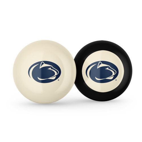 Penn St Nittany Lions Cue Ball & 8 Ball - Combo Pack