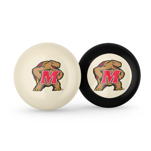 Maryland Terrapins Cue Ball & 8 Ball - Combo Pack