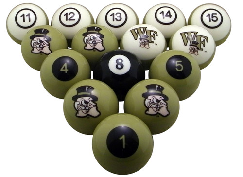 Wake Forest Demon Deacons Numbered Billiard Ball Set