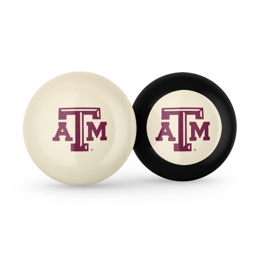Texas A&M Aggies Cue Ball & 8 Ball - Combo Pack