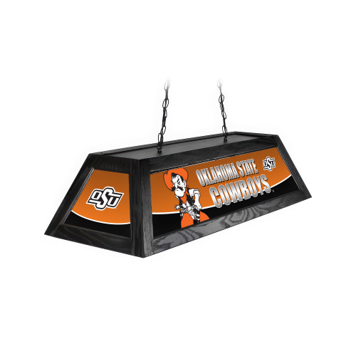 Oklahoma St. Cowboys 42” Spirit Billiard Lamp – Black Frame