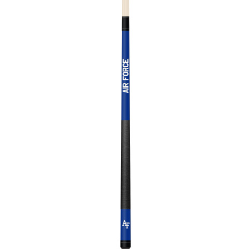 Air Force Falcons Custom Engraved Blue Billiard Cue - White