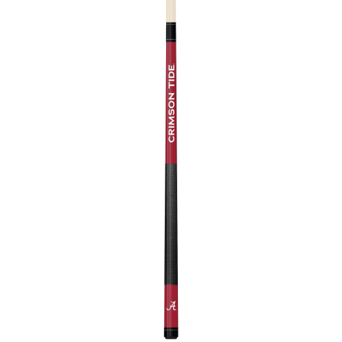 Alabama Crimson Tide Custom Engraved Crimson Billiard Cue - White