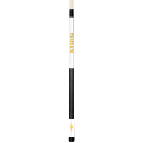 Arizona State Sun Devils Custom Engraved White Billiard Cue - Yellow