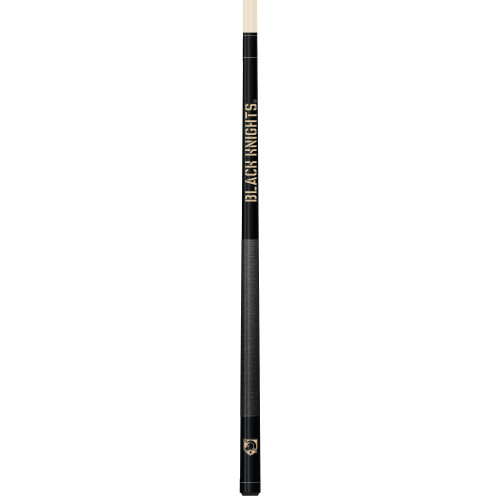 Army Black Knights Custom Engraved Black Billiard Cue - Gold