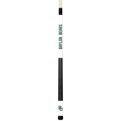 Baylor Bears Custom Engraved White Billiard Cue - Green