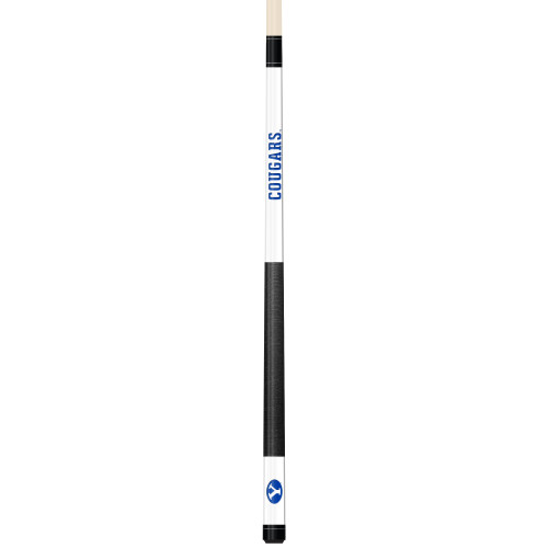 BYU Cougars Custom Engraved White Billiard Cue - Navy