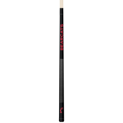 Cincinnati Bearcats Custom Engraved Black Billiard Cue - Red