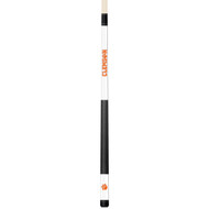 Clemson Tigers Custom Engraved White Billiard Cue - Orange