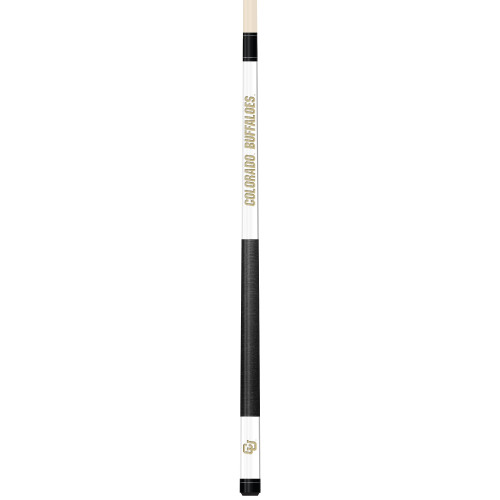 Colorado Buffaloes Custom Engraved White Billiard Cue - Gold