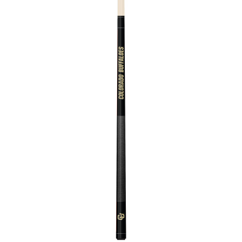 Colorado Buffaloes Custom Engraved Black Billiard Cue - Gold