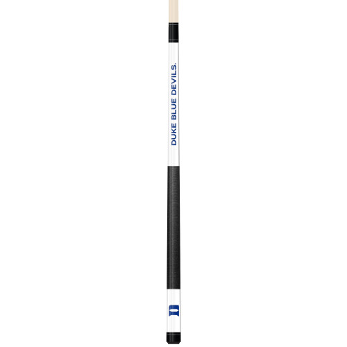 Duke Blue Devils Custom Engraved White Pool Cue - Blue