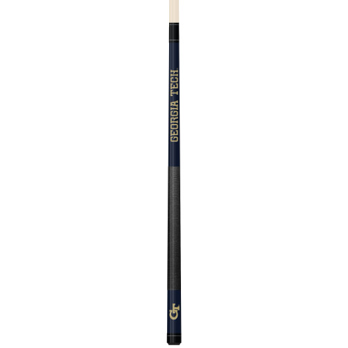 Georgia Tech Yellow Jackets Custom Engraved Navy Billiard Cue - Gold