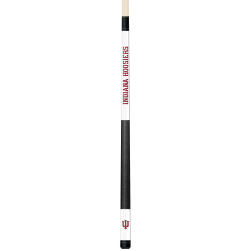 Indiana Hoosiers Custom Engraved White Billiard Cue - Crimson