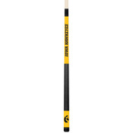 Iowa Hawkeyes Custom Engraved Yellow Billiard Cue - Black
