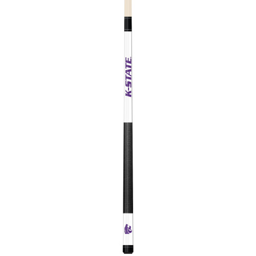 Kansas State Wildcats Custom Engraved White Billiard Cue - Purple