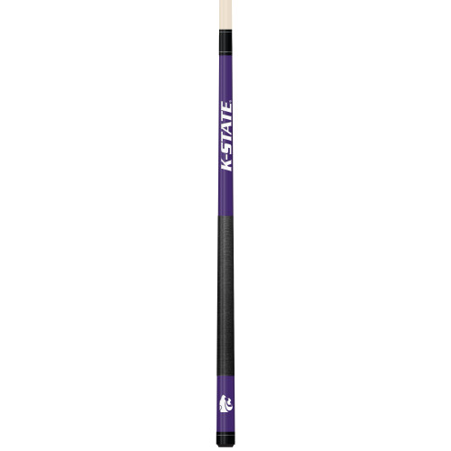 Kansas State Wildcats Custom Engraved Purple Billiard Cue - White