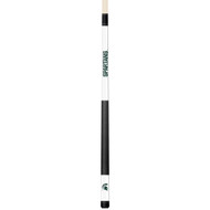 Michigan State Spartans Custom Engraved White Billiard Cue - Green