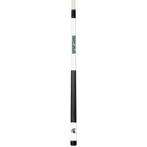 Michigan State Spartans Custom Engraved White Billiard Cue - Green