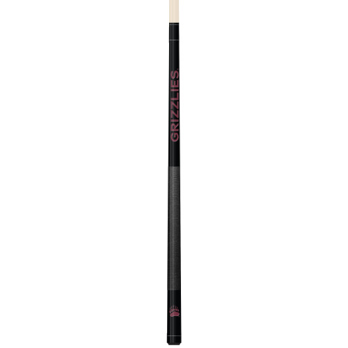 Montana Grizzlies Custom Engraved Black Billiard Cue - Maroon