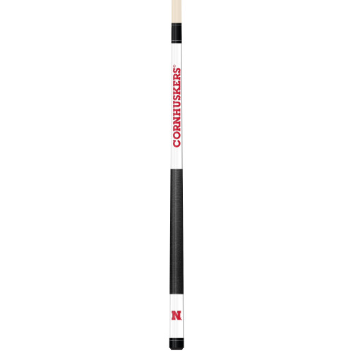 Nebraska Cornhuskers Custom Engraved White Billiard Cue - Red