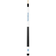 North Carolina Tar Heels Custom Engraved White Billiard Cue - Sky Blue